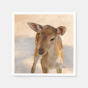 Whimsical Woodland Deer Photography Napkin