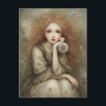 Whimsical Woodland Fairy Portrait with Dandelion  Postcard<br><div class="desc">This whimsical woodland fairy portrait features a dreamy watercolor illustration of a delicate fairy with flowing auburn hair, translucent wings, and a soft floating dandelion seed. The gentle woodland palette and vintage fantasy style create a calm, magical atmosphere that feels both artistic and enchanting. The front of the card is...</div>