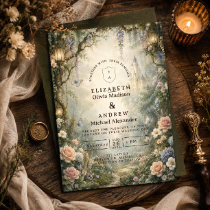 Whimsical Woodland Fairy Wedding Invitation