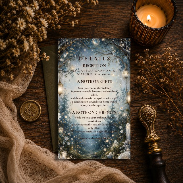 Whimsical Woodland Fantasy Wedding Enclosure Card (Creator Uploaded)