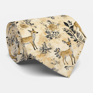 Whimsical Woodland Fawn Pattern Tie