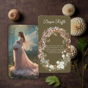 Whimsical Woodland Floral Photo Baby Shower Enclosure Card