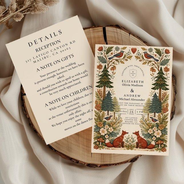 Whimsical Woodland Forest + Details Invitation (Creator Uploaded)