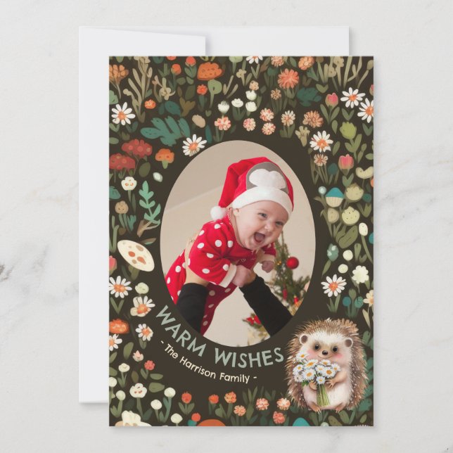  Whimsical Woodland Forest  Holiday Card (Front)