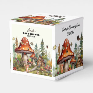 Whimsical Woodland Forest Mushroom Baby Shower Favour Box