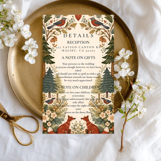 Whimsical Woodland Forest Wedding Enclosure Card (Creator Uploaded)