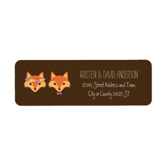 Whimsical Woodland Foxes Wedding (Front)