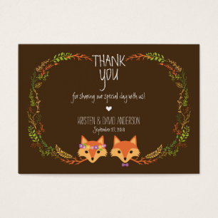 Whimsical Woodland Foxes Wedding Gift Tags / Cards