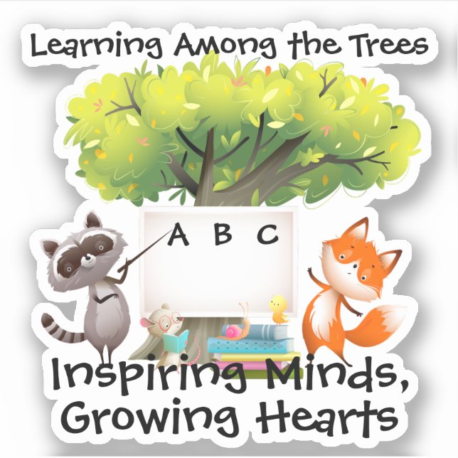 Whimsical Woodland Friends Sticker (Front)