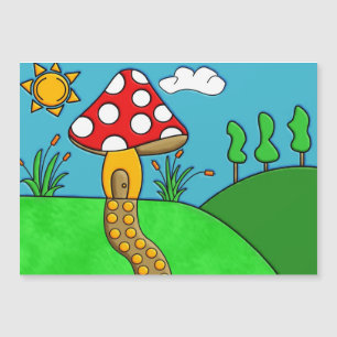 Whimsical Woodland Fungi Art
