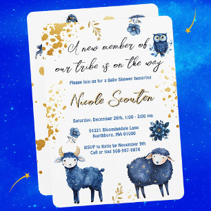 Whimsical Woodland Night: A Baby is on the Way Invitation