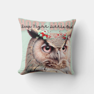 Whimsical Woodland Owl Sleep Tight Nursery Cushion