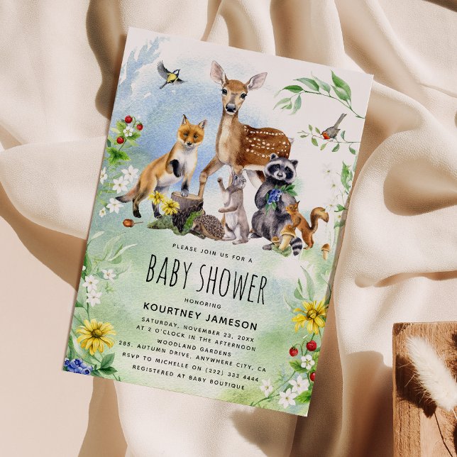 Whimsical Woodland Wonders Baby Shower Invitation (Creator Uploaded)