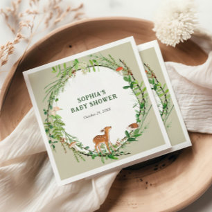 Whimsical Woodland Wreath Napkin