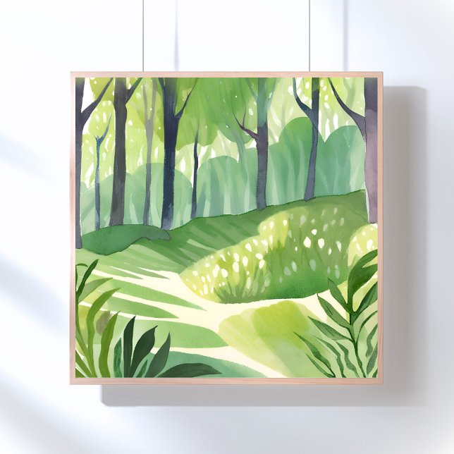 Whimsical Woods | Forest Watercolor Landscape Poster (Creator Uploaded)