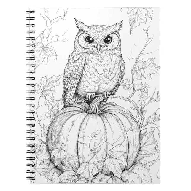 Whimsical Woods Notebook - Autumnal Owl Journal (Front)