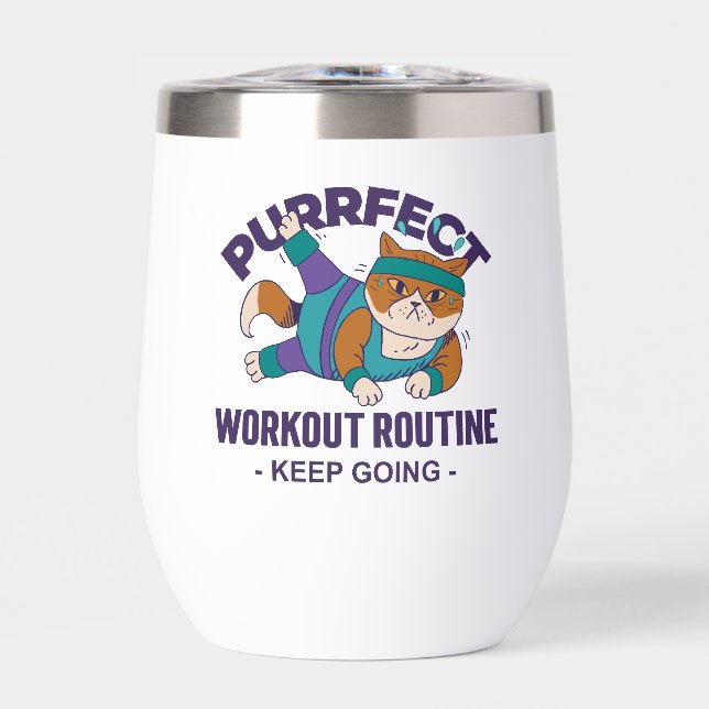 Whimsical Workout Cat (Front)