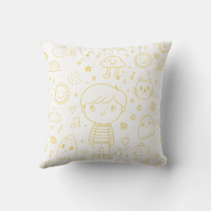 Whimsical world cushion