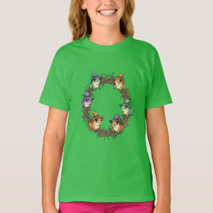 Whimsical Wreath Adorned With Witchy Toads T-Shirt