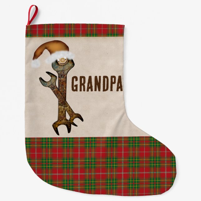 Whimsical Wrenches Personalised Large Christmas Stocking (Front)