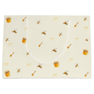 Whimsical Yellow Honey Bee  Large Gift Bag