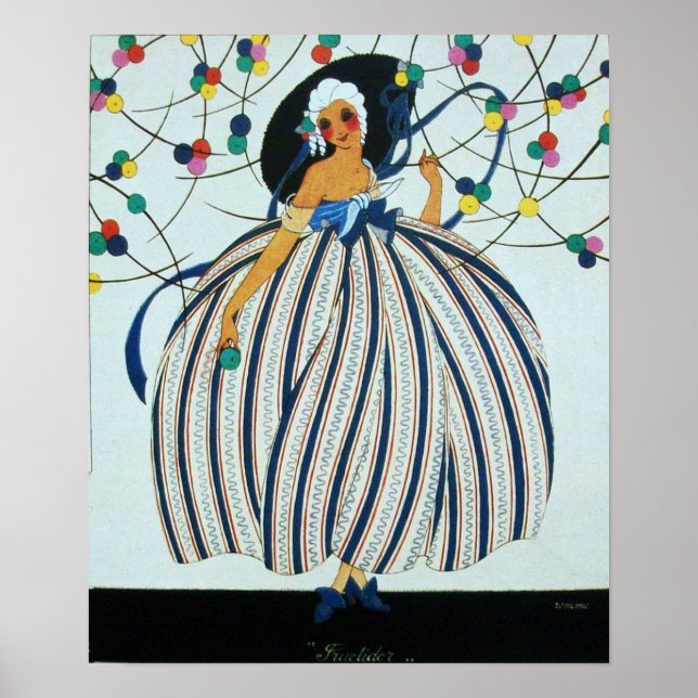 WHIMSICAL YOUNG GIRL BEAUTY FASHION COSTUME DESIGN POSTER (Front)