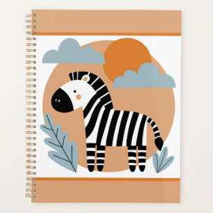 Whimsical Zebra Scandinavian Influenced Planner
