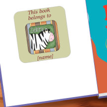 Whimsical Zebra This Book Belongs Bookplate