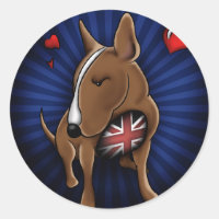 Whimsically Cute English Bull Terrier Illustration