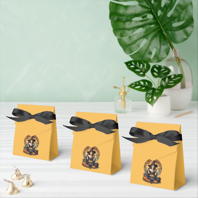 Whimsically Enchanting Witch With Spiders Favour Box (Multiple)