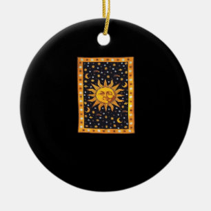 Whimsigoth 90s Sun And Moon Ceramic Tree Decoration