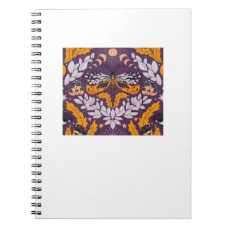 Whimsigoth Butterfly Florals - Purple, Lavender An Notebook