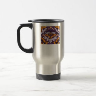 Whimsigoth Butterfly Florals - Purple, Lavender An Travel Mug