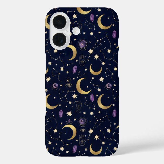 Whimsigoth Celestial Night Pattern – Moons, Stars  Case-Mate iPhone Case (Back)