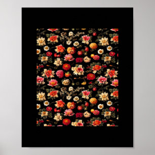 Whimsigoth Chintz Vintage Oil Painting Poster