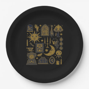 Whimsigoth Classic – Mystical Moons & Forest Paper Plate
