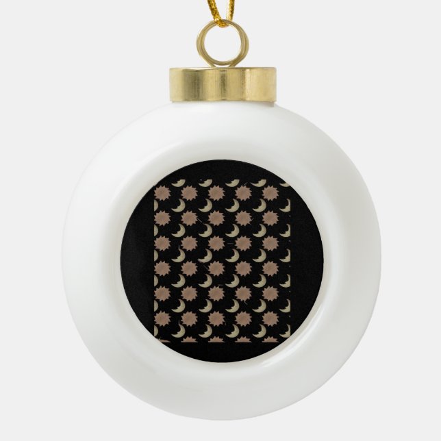 Whimsigoth Clouds Graphic Ceramic Ball Christmas Ornament (Front)
