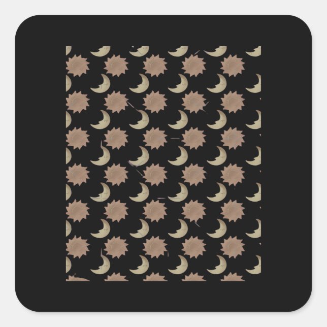 Whimsigoth Clouds Graphic Square Sticker (Front)