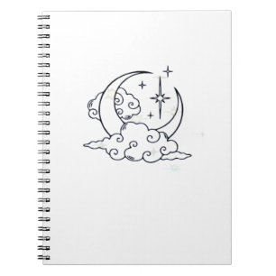 Whimsigoth Clouds Moon Witchy Classic Notebook