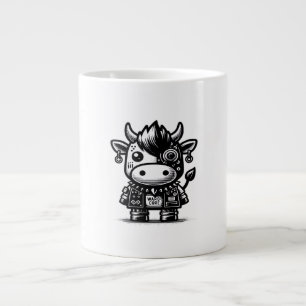 Whimsigoth Cyborg Cow Vintage Art Design Classic Large Coffee Mug
