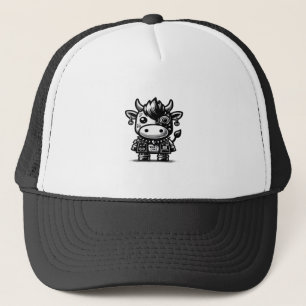 Whimsigoth Cyborg Cow Vintage Art Design Classic Trucker Hat