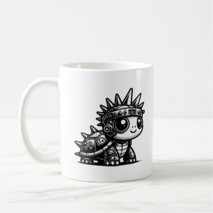 Whimsigoth Cyborg Turtle Vintage Art Design Classi Coffee Mug