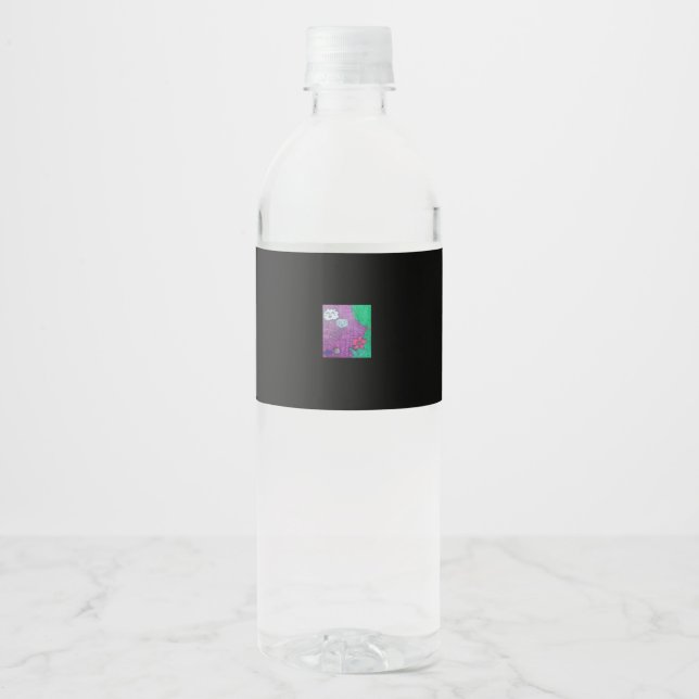 Whimsigoth Design For Halloween Water Bottle Label (Front)