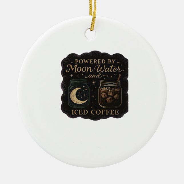 Whimsigoth Fantasy – Mystical Forests, Moons & Mag Ceramic Tree Decoration (Front)