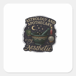 Whimsigoth Fantasy – Mystical Forests, Moons & Mag Square Sticker