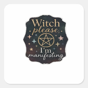 Whimsigoth Fantasy – Mystical Forests, Moons & Mag Square Sticker