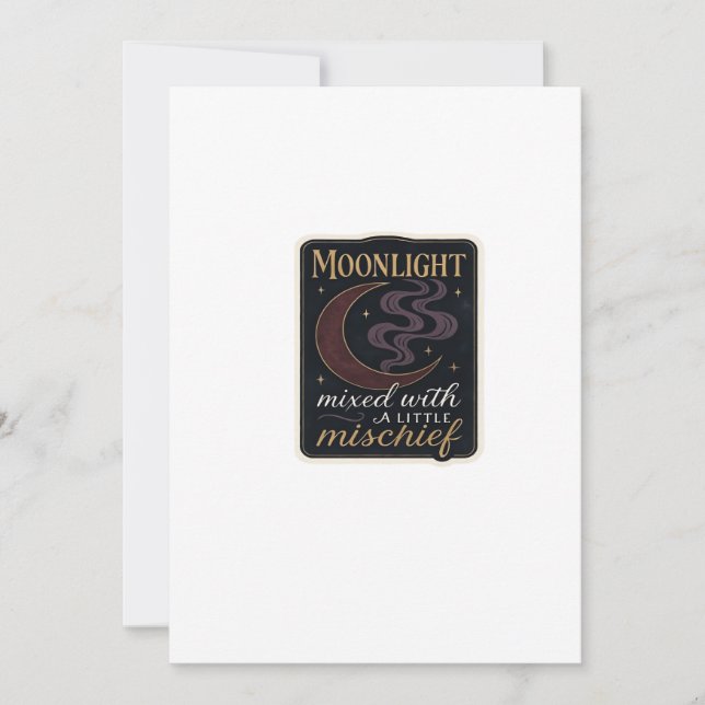 Whimsigoth Fantasy Mystical Forests, Moons & Magic Holiday Card (Front)