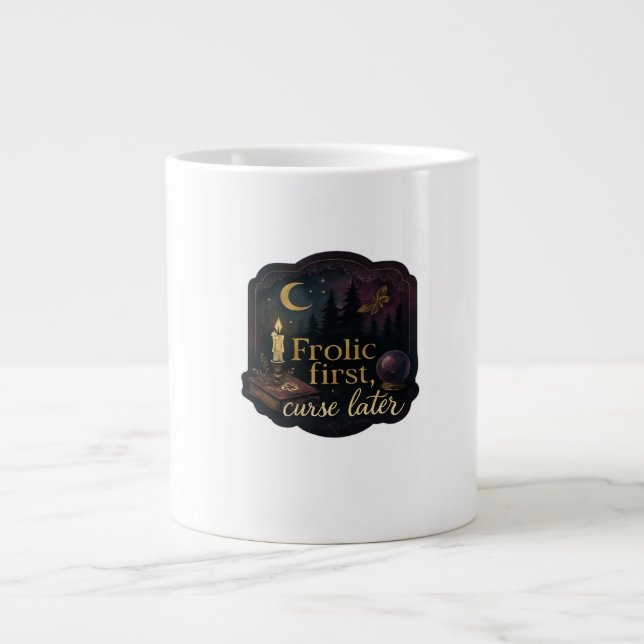 Whimsigoth Fantasy Mystical Forests, Moons & Magic Large Coffee Mug (Front)