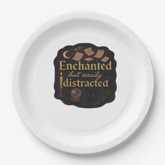 Whimsigoth Fantasy Mystical Forests, Moons & Magic Paper Plate