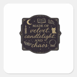 Whimsigoth Fantasy Mystical Forests, Moons & Magic Square Sticker